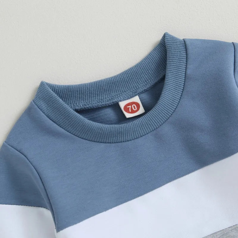 🧸🧥 Ensemble Bébé Garçon 2 Pièces – Sweat à Manches Longues & Pantalon Élastique – Automne – RUEWEY™ - Planète bébé