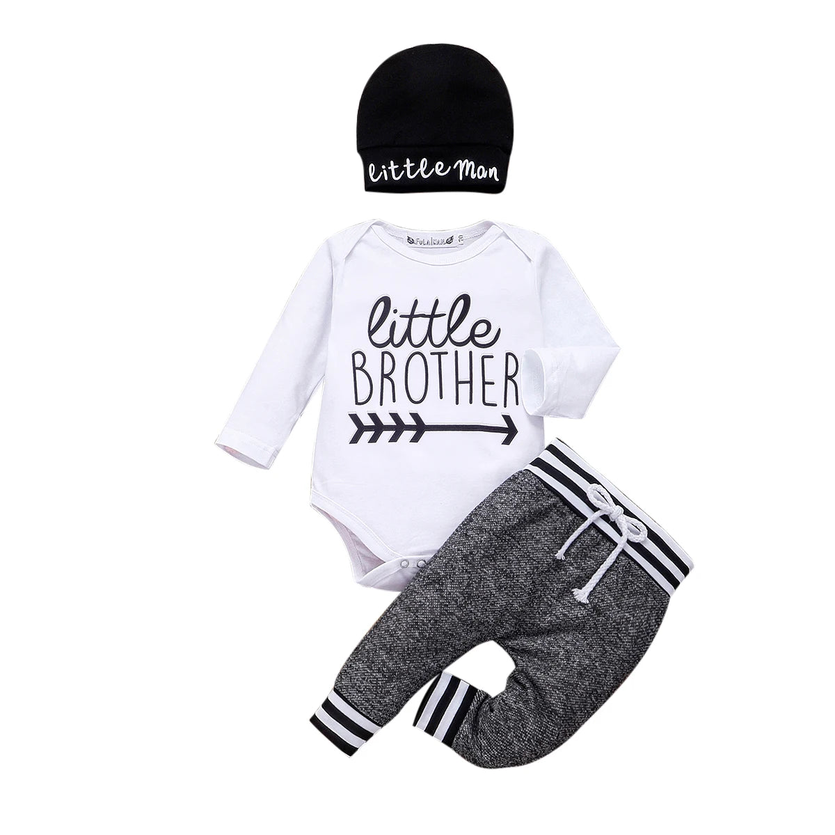 đ¶ Ensemble 3 PiĂšces BĂ©bĂ© Garçon â Body Ă Manches Longues + Pantalon + Bonnet â 0 Ă 18 Moisâą - PlanĂšte bĂ©bĂ©