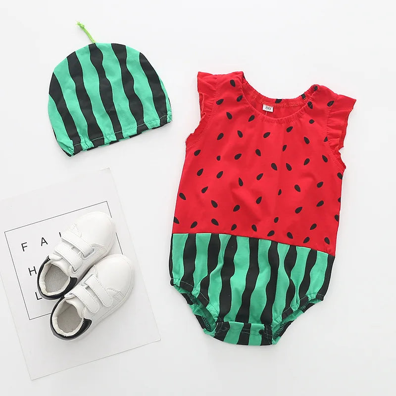 đ¶đ Ensemble Body & Chapeau pour BĂ©bĂ© â ĂtĂ© â Coton Doux â ImprimĂ© Adorable â 0 Ă 12 Moisâą - PlanĂšte bĂ©bĂ©