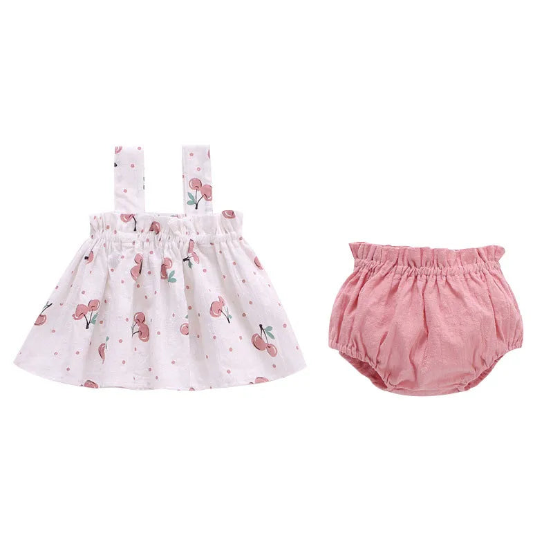 đâïž Ensemble ĂtĂ© BĂ©bĂ© Fille â Robe ImprimĂ©e + Culotte PP â 2 PiĂšces â Ultra LĂ©ger & Confortable â Lawadkaâą - PlanĂšte bĂ©bĂ©