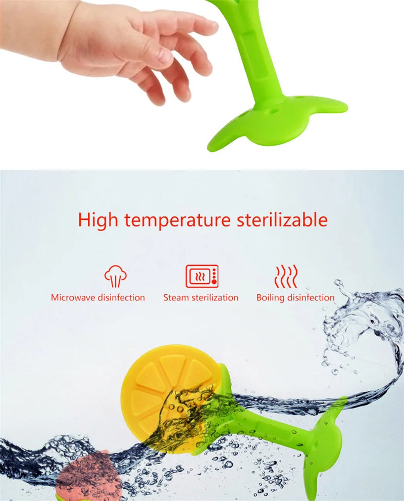 đđ¶ Jouet de Dentition BĂ©bĂ© â Sucette Ă MĂącher en Silicone en Forme de Fruitâą - PlanĂšte bĂ©bĂ©