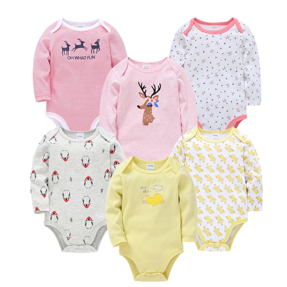 👶 Lot de 3 ou 6 Bodies Bébé – Kavkas | Coton Doux & Style Mignon – Garçon &Fille™ - Planète bébé