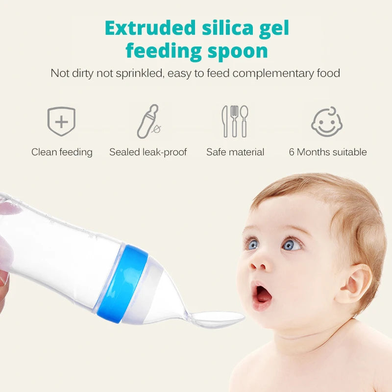 đ„ Biberon CuillĂšre en Silicone â Pour Nourrissons â Aliment Liquide ou Semi-Liquide â Sans BPA â Facile Ă Presserâą
