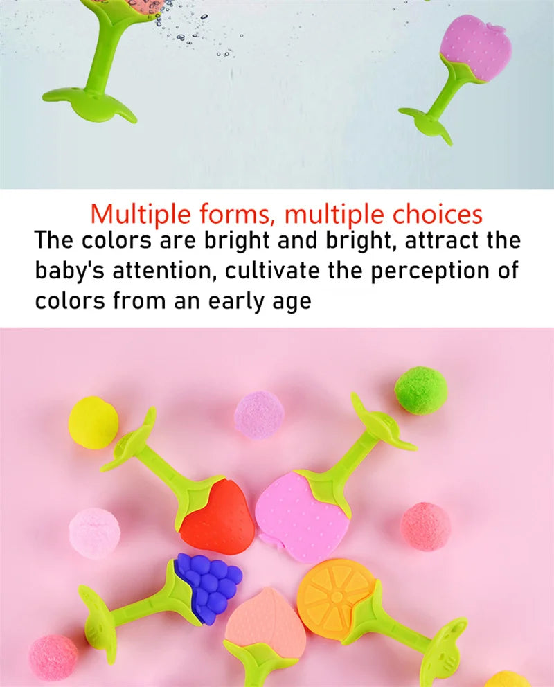 đđ¶ Jouet de Dentition BĂ©bĂ© â Sucette Ă MĂącher en Silicone en Forme de Fruitâą - PlanĂšte bĂ©bĂ©