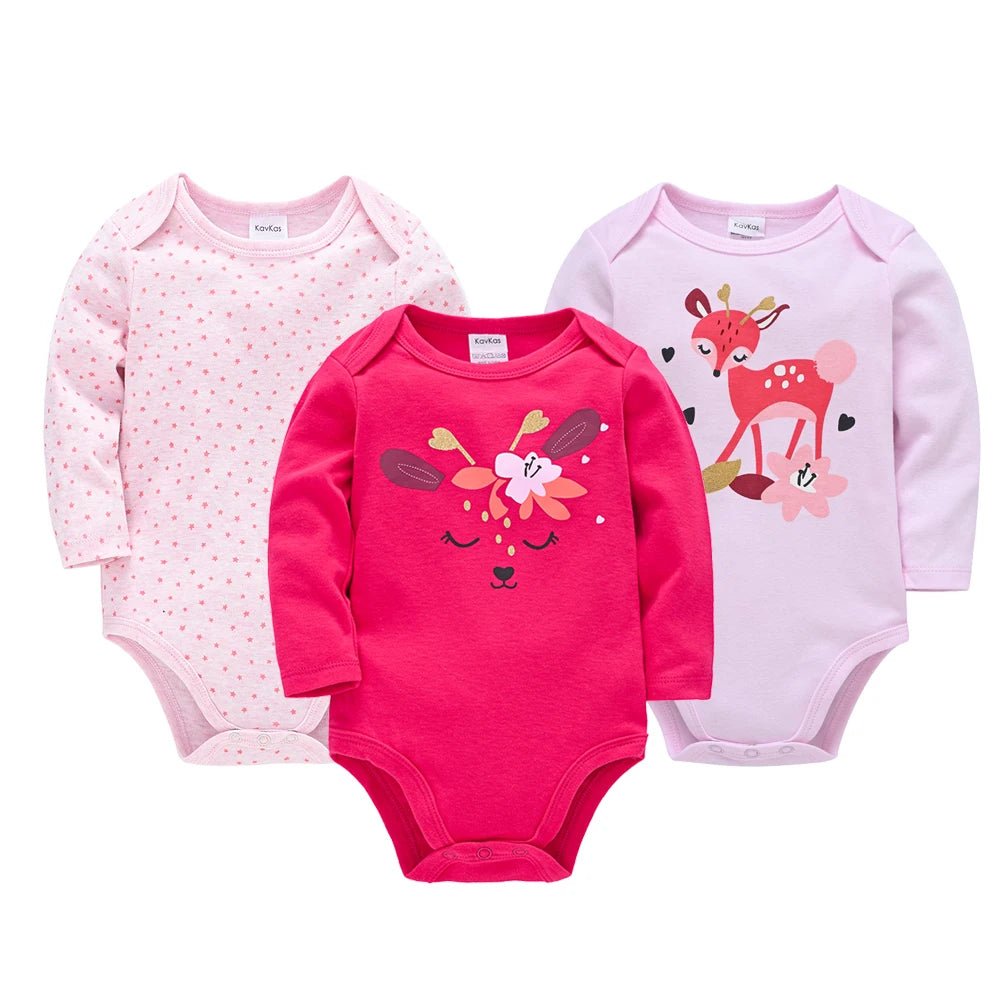 👶 Lot de 3 ou 6 Bodies Bébé – Kavkas | Coton Doux & Style Mignon – Garçon &Fille™ - Planète bébé