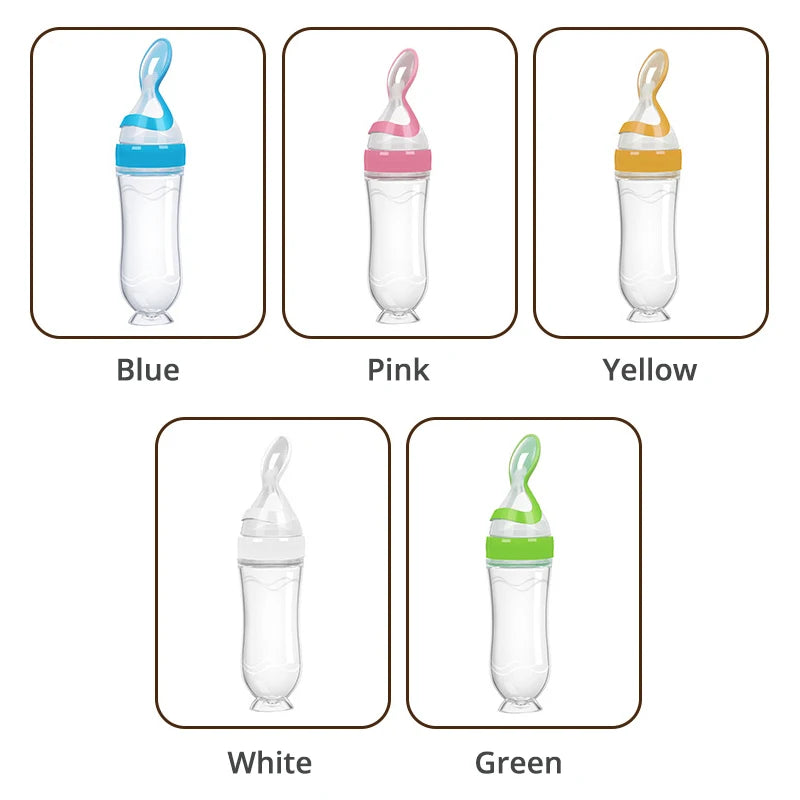 đ„ Biberon CuillĂšre en Silicone â Pour Nourrissons â Aliment Liquide ou Semi-Liquide â Sans BPA â Facile Ă Presserâą