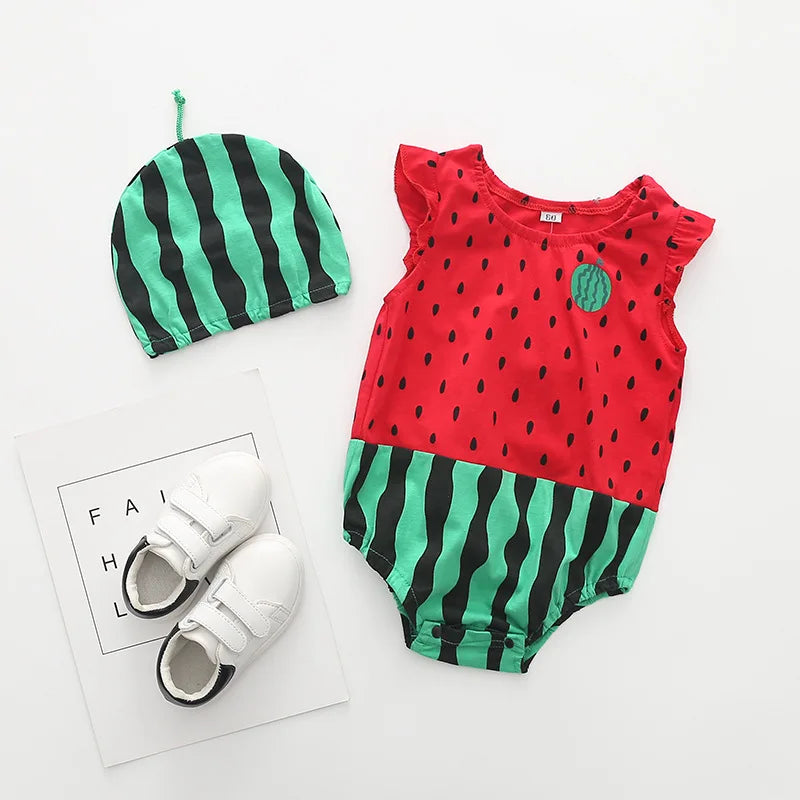 đ¶đ Ensemble Body & Chapeau pour BĂ©bĂ© â ĂtĂ© â Coton Doux â ImprimĂ© Adorable â 0 Ă 12 Moisâą - PlanĂšte bĂ©bĂ©