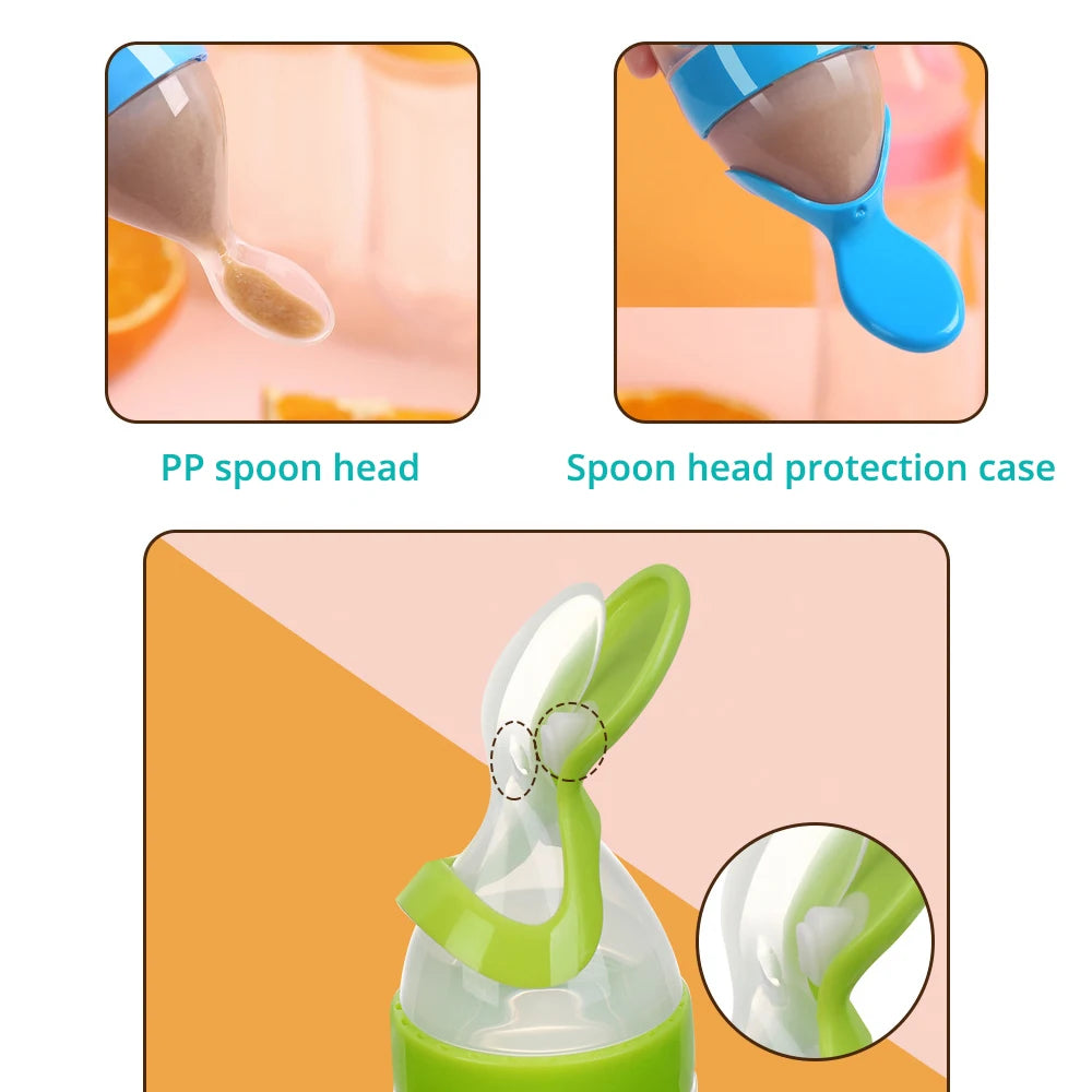 đ„ Biberon CuillĂšre en Silicone â Pour Nourrissons â Aliment Liquide ou Semi-Liquide â Sans BPA â Facile Ă Presserâą