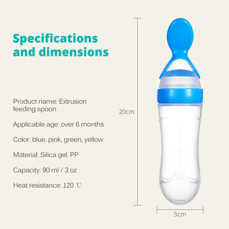 đ„ Biberon CuillĂšre en Silicone â Pour Nourrissons â Aliment Liquide ou Semi-Liquide â Sans BPA â Facile Ă Presserâą