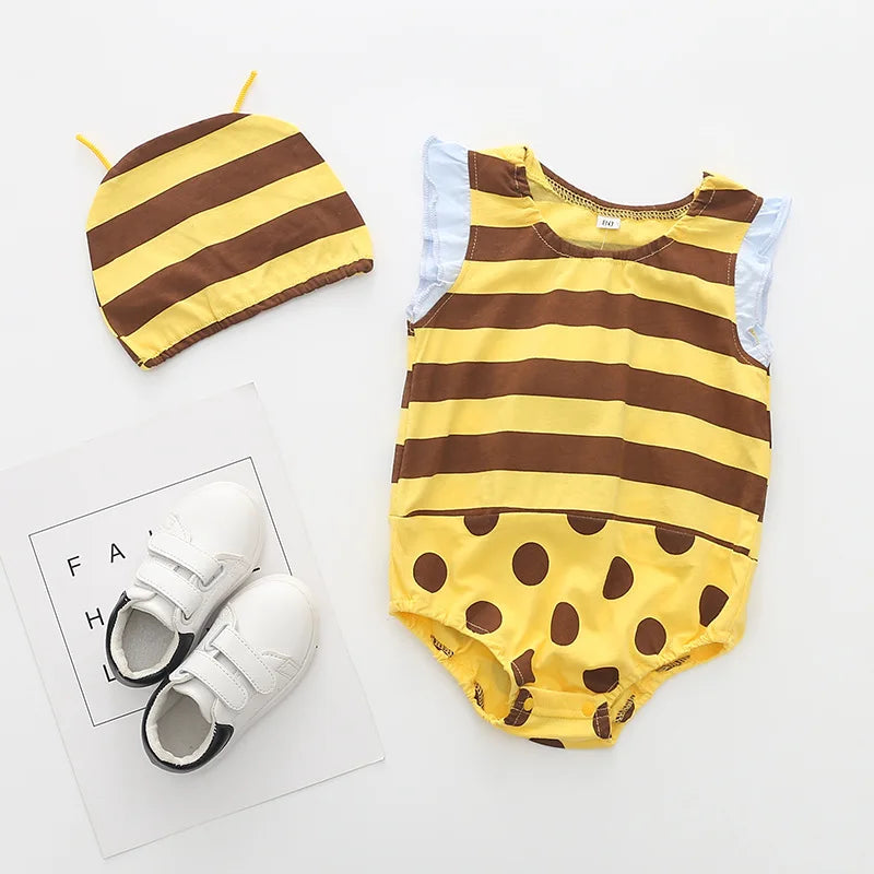 đ¶đ Ensemble Body & Chapeau pour BĂ©bĂ© â ĂtĂ© â Coton Doux â ImprimĂ© Adorable â 0 Ă 12 Moisâą - PlanĂšte bĂ©bĂ©