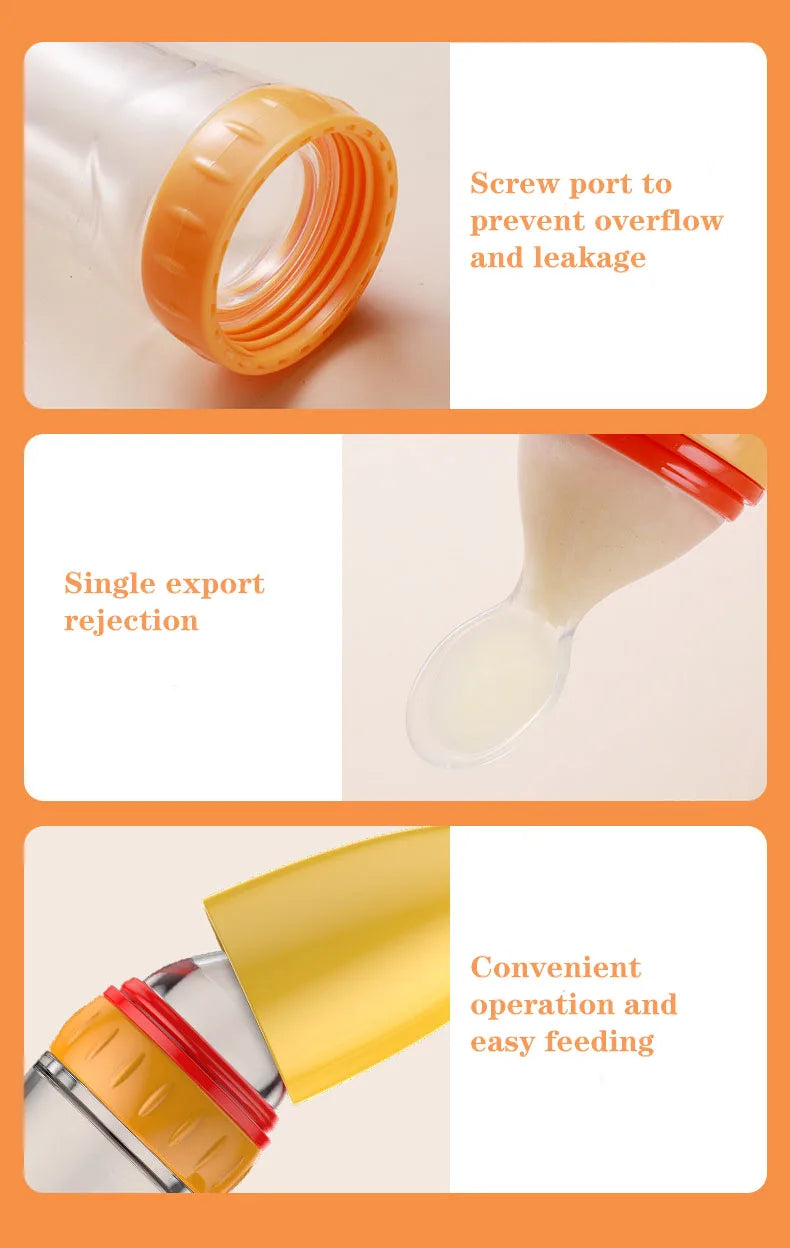 đ„ Biberon CuillĂšre en Silicone â Pour Nourrissons â Aliment Liquide ou Semi-Liquide â Sans BPA â Facile Ă Presserâą