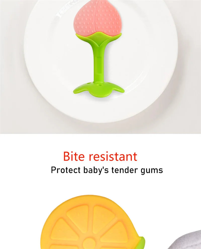 đđ¶ Jouet de Dentition BĂ©bĂ© â Sucette Ă MĂącher en Silicone en Forme de Fruitâą - PlanĂšte bĂ©bĂ©