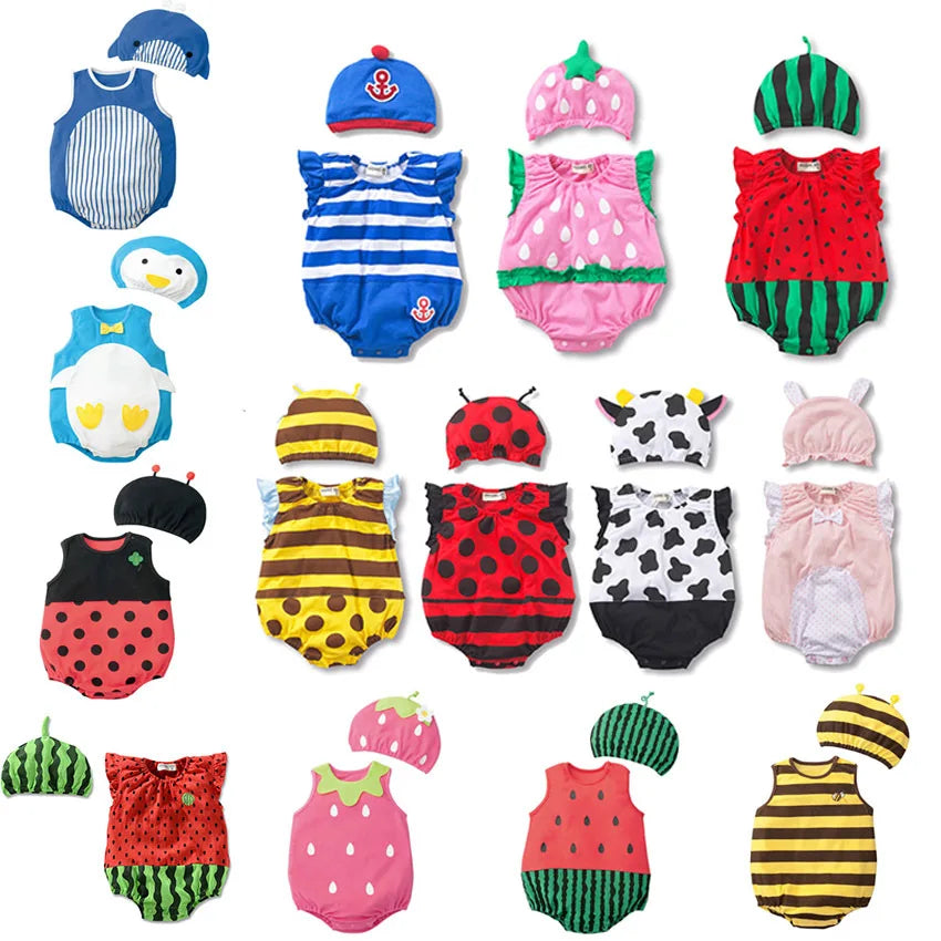 đ¶đ Ensemble Body & Chapeau pour BĂ©bĂ© â ĂtĂ© â Coton Doux â ImprimĂ© Adorable â 0 Ă 12 Moisâą - PlanĂšte bĂ©bĂ©