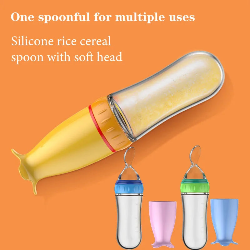 đ„ Biberon CuillĂšre en Silicone â Pour Nourrissons â Aliment Liquide ou Semi-Liquide â Sans BPA â Facile Ă Presserâą