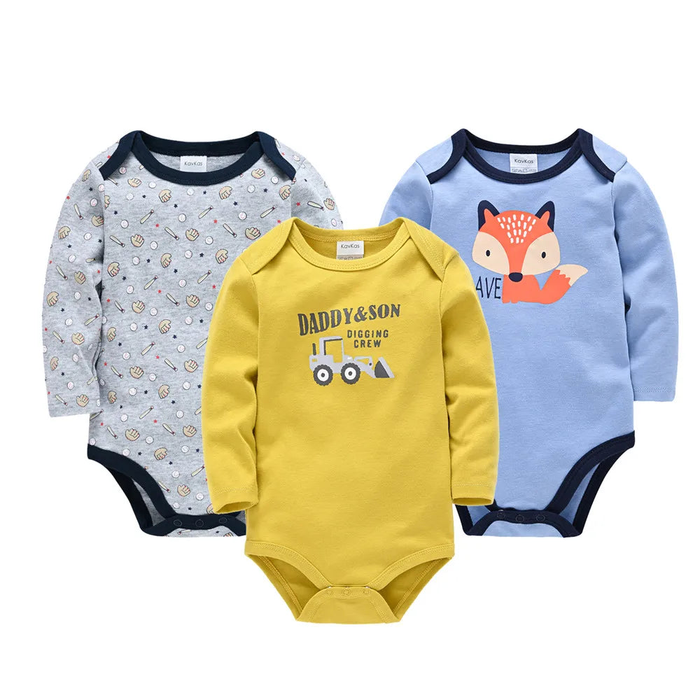 đ¶ Lot de 3 ou 6 Bodies BĂ©bĂ© â Kavkas | Coton Doux & Style Mignon â Garçon &Filleâą