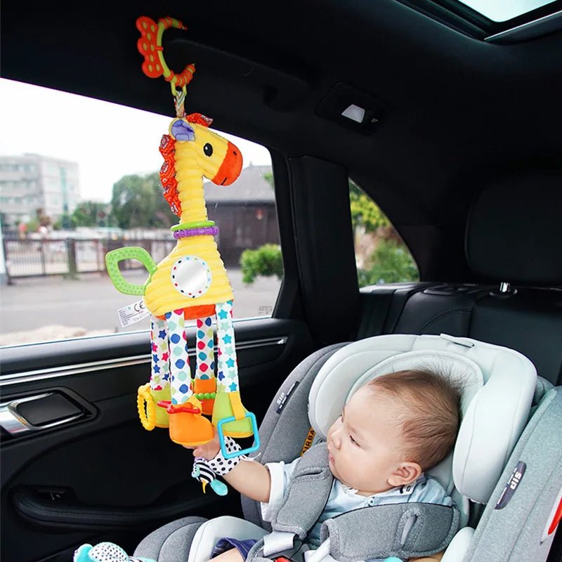 Soft Giraffe Zebra Animal Handbells Rattles Plush Infant Baby Development Handle Toys WIth Teether Baby Toy For Newborn Gifts™ - Planète bébé