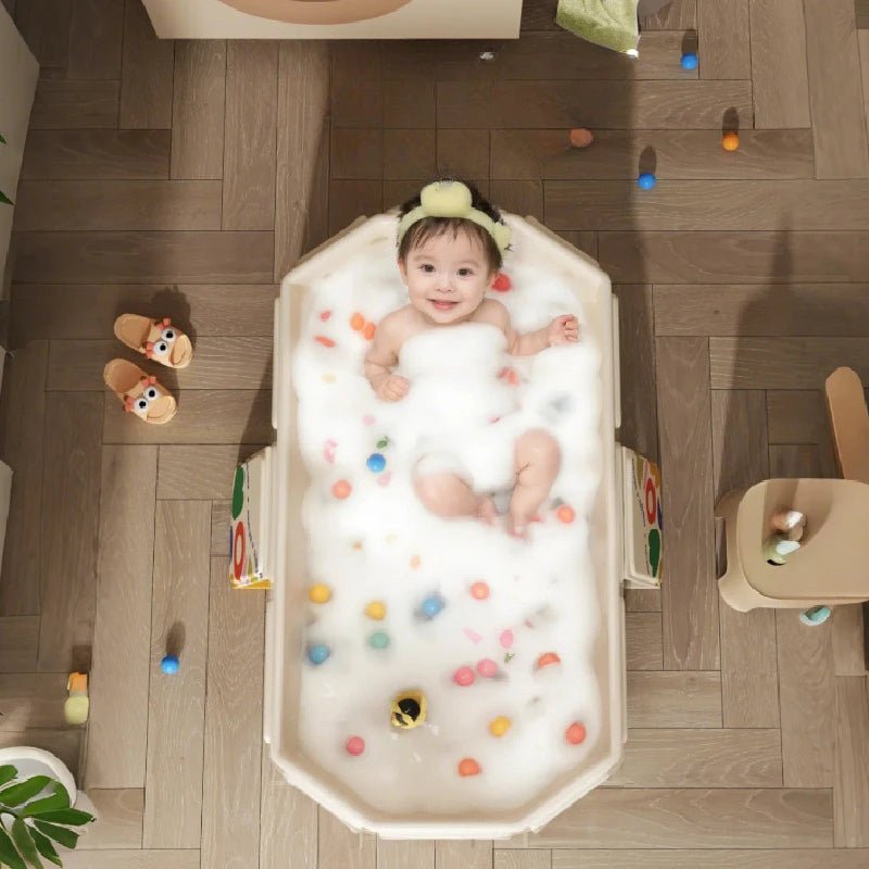 Baignoire Bébé Pliable – Grand Format PVC Épais – Portable, Durable & Polyvalente - Planète bébé
