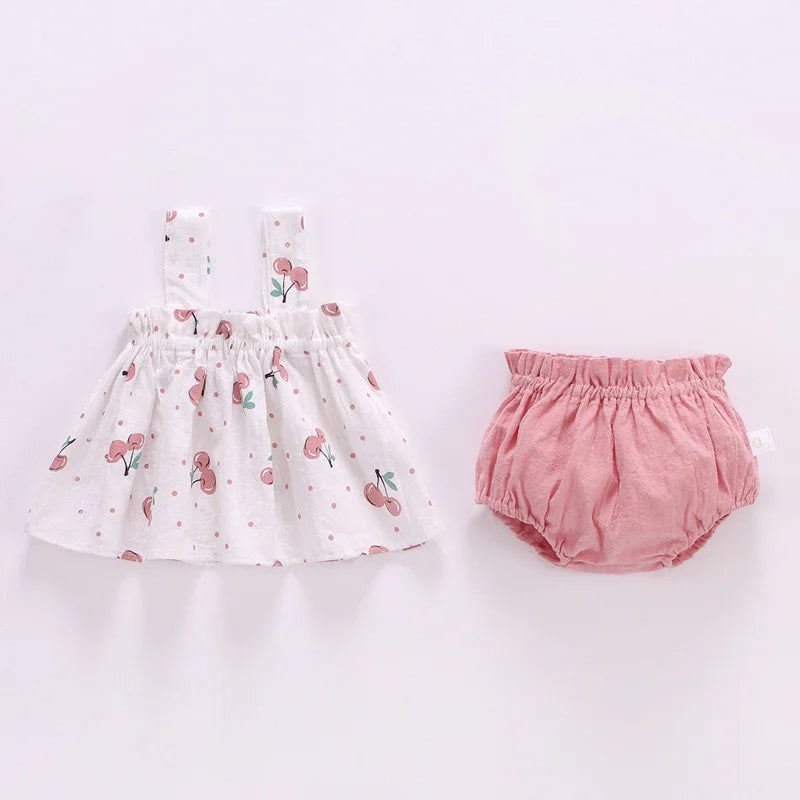 đâïž Ensemble ĂtĂ© BĂ©bĂ© Fille â Robe ImprimĂ©e + Culotte PP â 2 PiĂšces â Ultra LĂ©ger & Confortable â Lawadkaâą - PlanĂšte bĂ©bĂ©