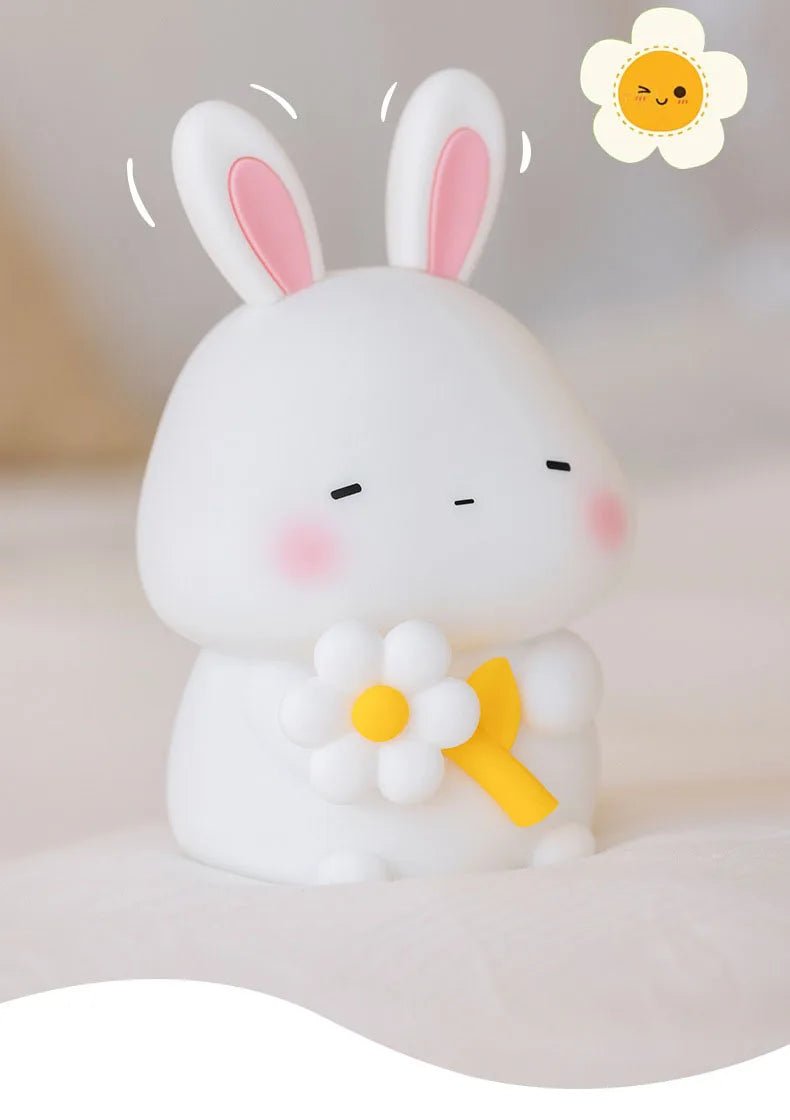 Veilleuse Enfant Lapin en Silicone - Planète bébé
