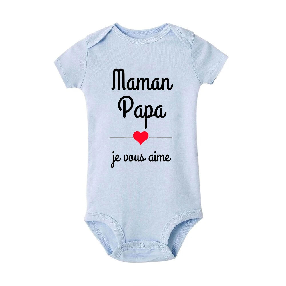 Maman Papa Je T'aime Body Bébé Fête des Mères et des Pères Nouveau-né Garçons & Filles™ - Planète bébé