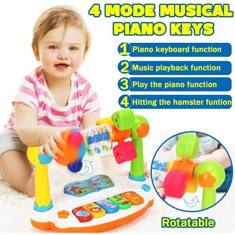 đč Piano Musical BĂ©bĂ© Rotatif â Sons & LumiĂšres â Jouet Ăducatif PrĂ©coceâą - PlanĂšte bĂ©bĂ©