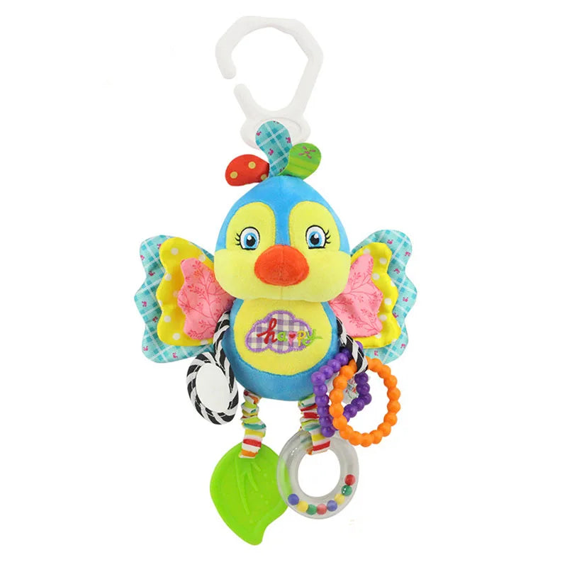 Soft Giraffe Zebra Animal Handbells Rattles Plush Infant Baby Development Handle Toys WIth Teether Baby Toy For Newborn Gifts™