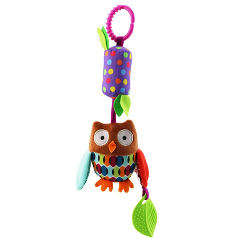 Soft Giraffe Zebra Animal Handbells Rattles Plush Infant Baby Development Handle Toys WIth Teether Baby Toy For Newborn Gifts™
