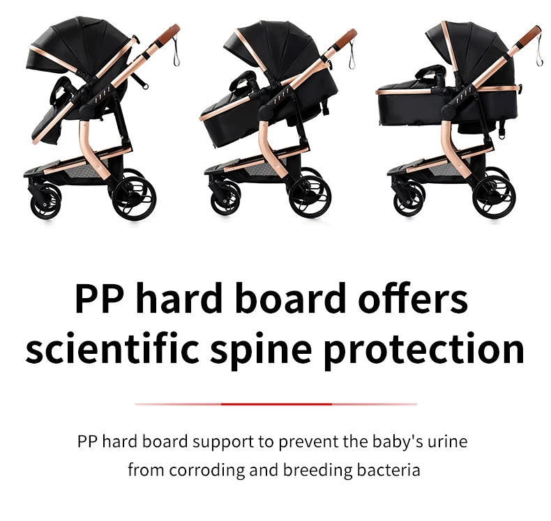 Poussette Bébé 3 en 1 avec Siège Auto