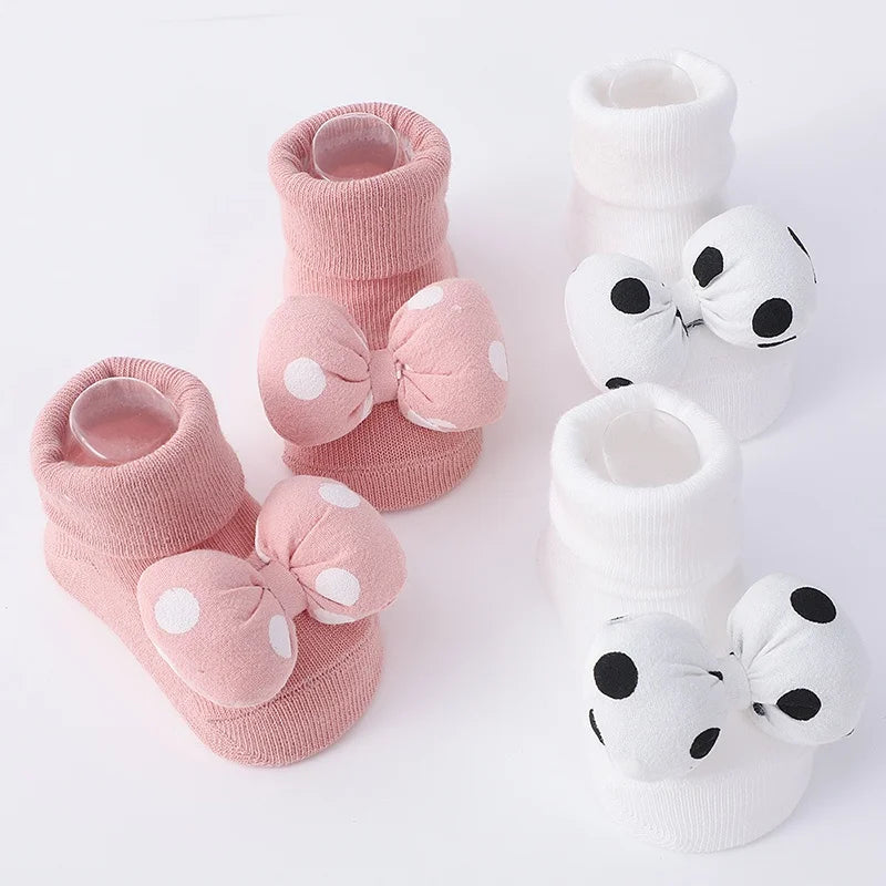 Baby Girl Headbands Socks 2Pcs/Set Sweet Cute Bow Newborn Baby Headband Elasitc Hair Bands Hair Accessories Xmas Gift™ - Planète bébé