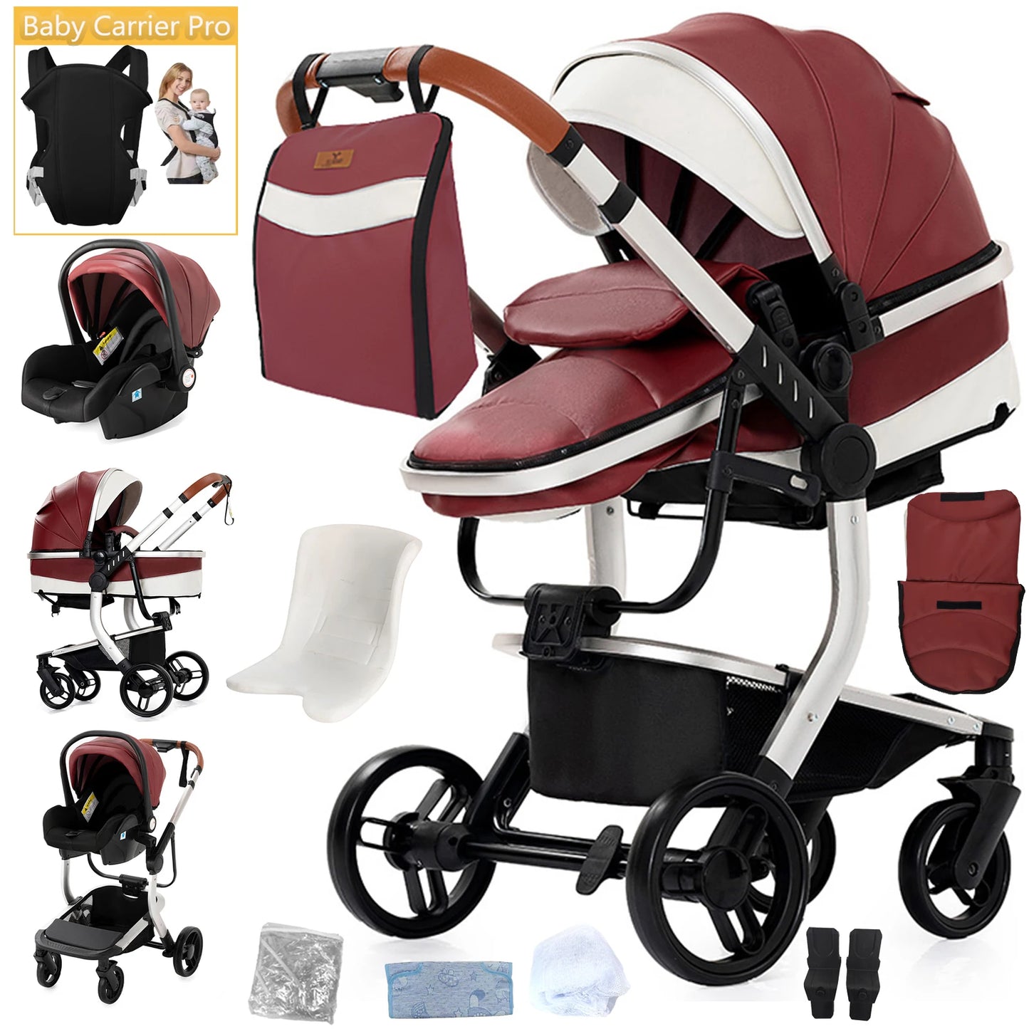 Poussette Bébé 3 en 1 avec Siège Auto - Planète bébé