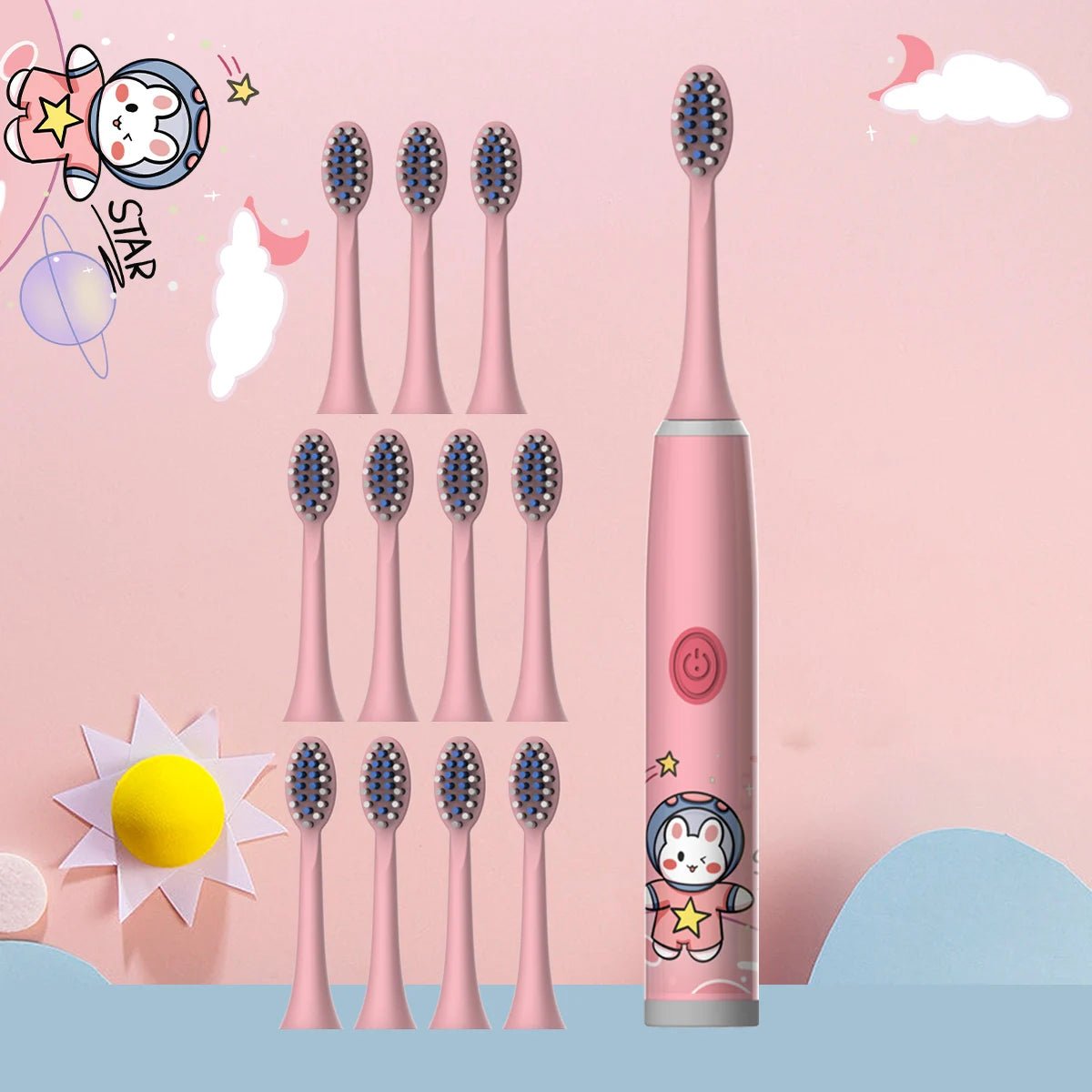 Brosse à Dents Électrique Enfant – Ultra - Doux & Nettoyage Ludique (Sans Pile)™ - Planète bébé