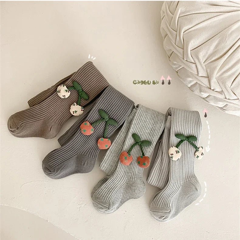 Collants Fille XUNYI – Coton Doux avec Accessoires Cerise - Planète bébé