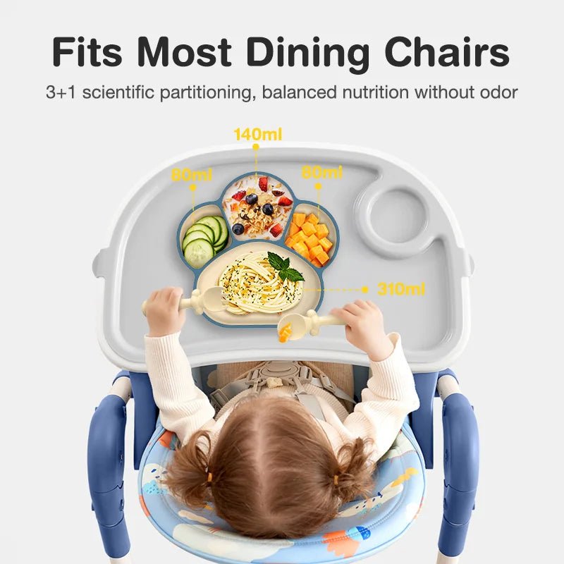 🍽️ Set de Vaisselle pour Enfant 6 Pièces – Dr.isla | Silicone Sans BPA & Design Ludique™ - Planète bébé