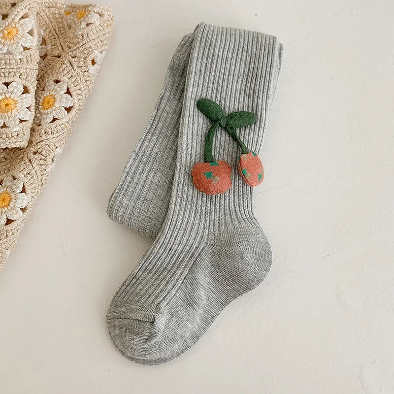 Collants Fille XUNYI – Coton Doux avec Accessoires Cerise