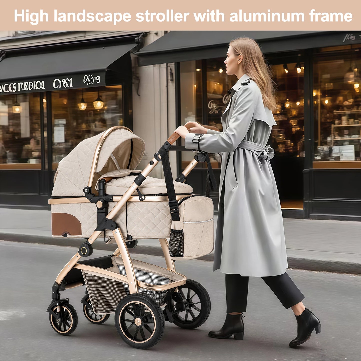 Poussette Bébé 3 en 1 Haute Vue