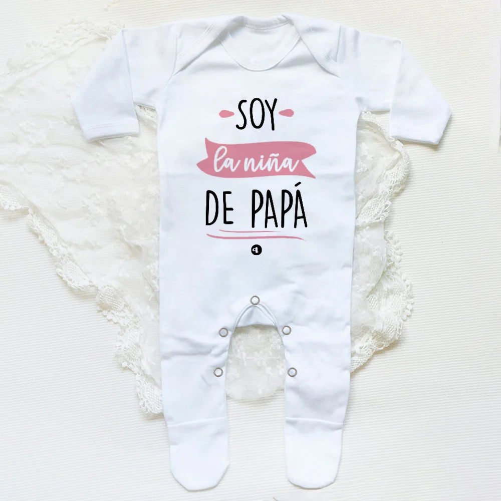 đ¶đ Barboteuse BĂ©bĂ© "I Am Daddy's Girl" â Tenue Naissance & Cadeau de Baby Shower â Mixte â Manches Longuesâą - PlanĂšte bĂ©bĂ©