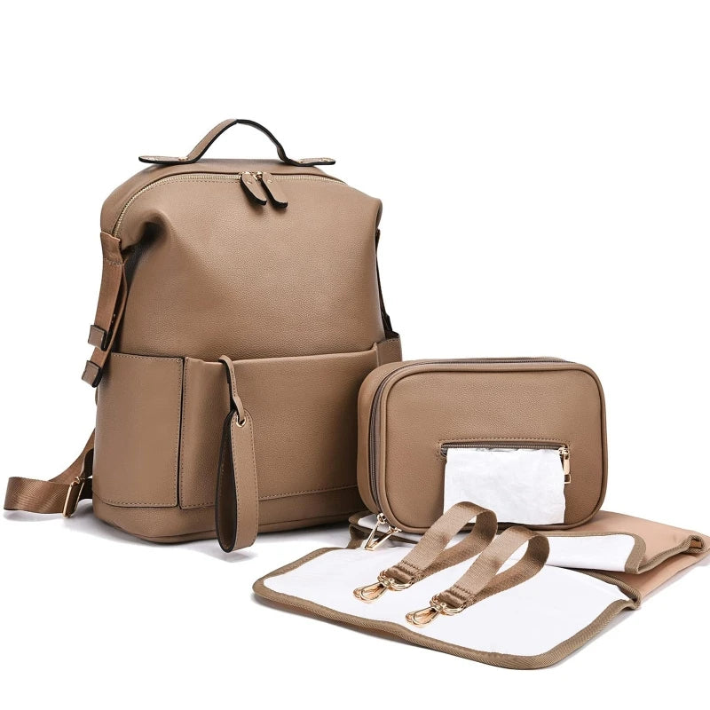 Mommy Bag – Sac à Langer Élégant en Cuir PU™