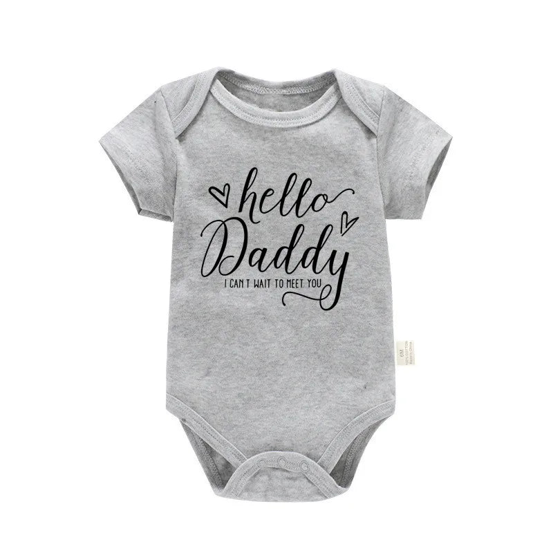 đ¶đ Body BĂ©bĂ© Annonce Grossesse â "Hello Daddy, I Can't Wait to Meet You" â 100% Coton Douxâą - PlanĂšte bĂ©bĂ©