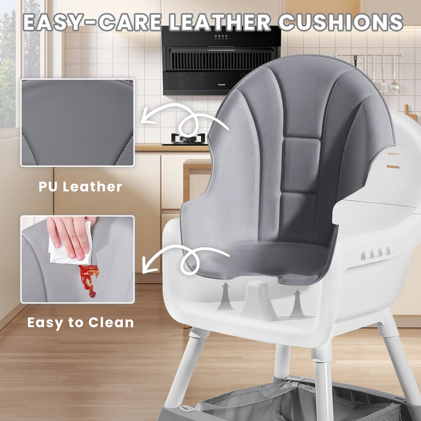 chaise haute évolutive portable double plateau support jouets - Planète bébé