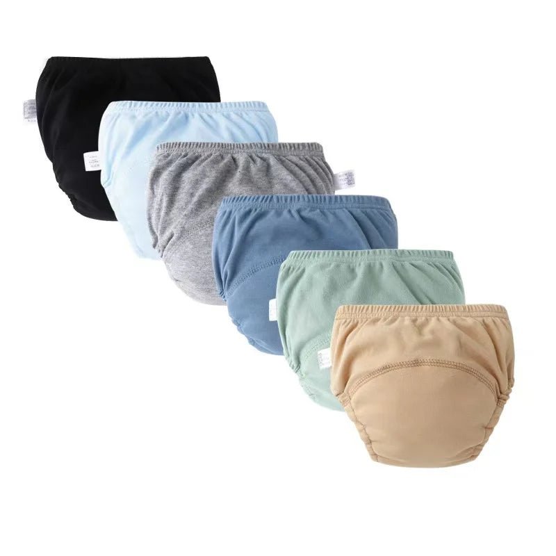 4PCS Pure Plain Solid Color Soft Baby Boys Girls Toddler Training Pants Toilet Pee Potty Learning Underwear Cotton Diaper™ - Planète bébé