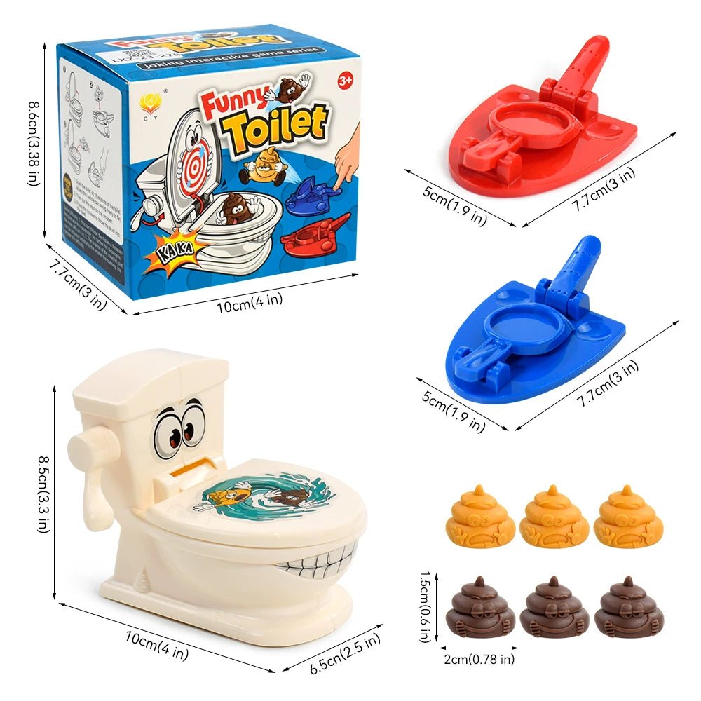 Mini Jeu de Toilette Catapulte – Jouet Anti - Stress Amusant à Deux – Jeu de Lancer de Caca – Tabletop Battle pour Enfants et Adultes® - Planète bébé