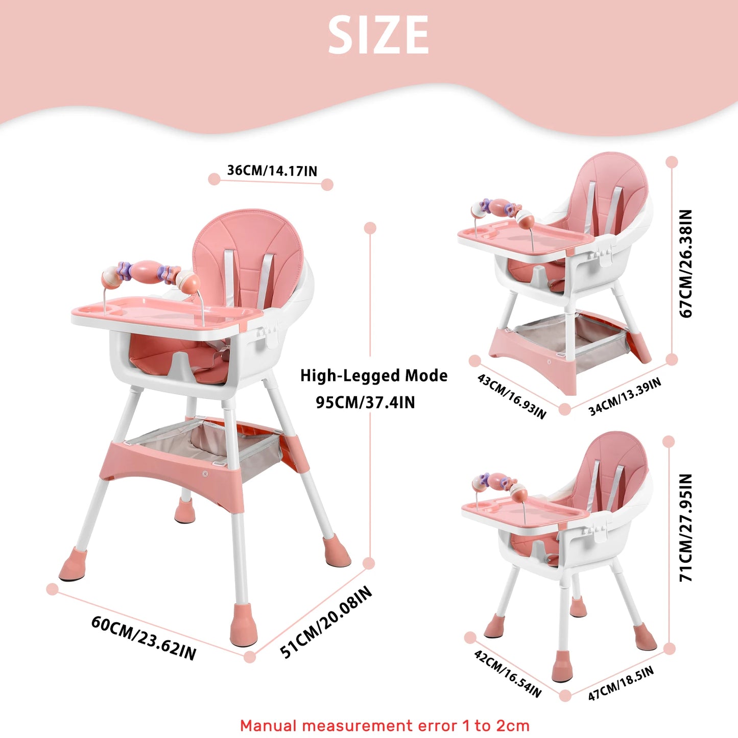 chaise haute évolutive portable double plateau support jouets - Planète bébé