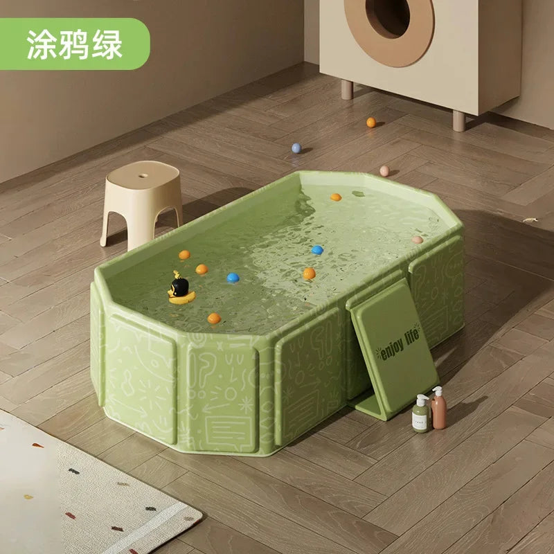 Baignoire Bébé Pliable – Grand Format PVC Épais – Portable, Durable & Polyvalente