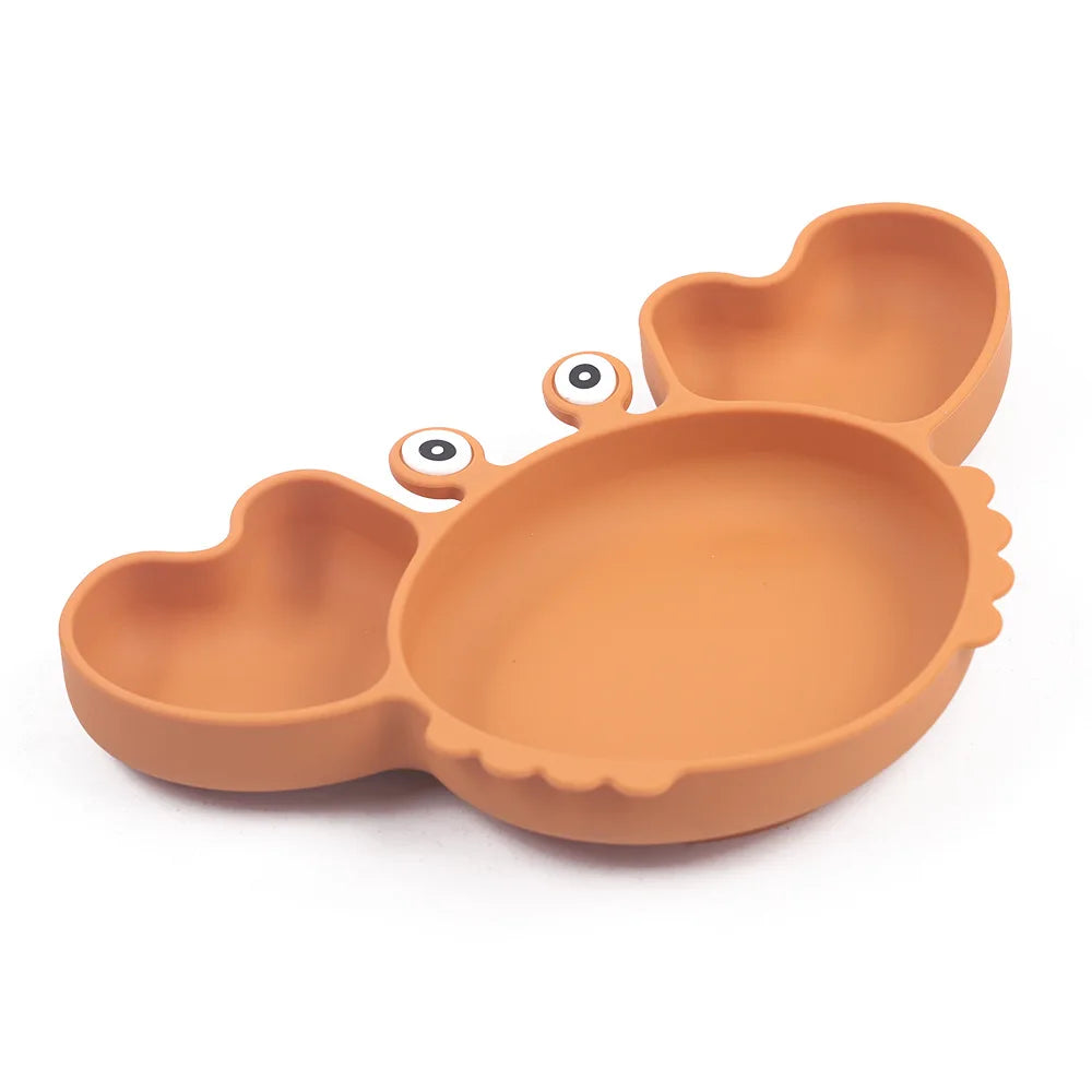🍽️ Set de Vaisselle Bébé 9 Pièces en Silicone – Antidérapant & Sans BPA™