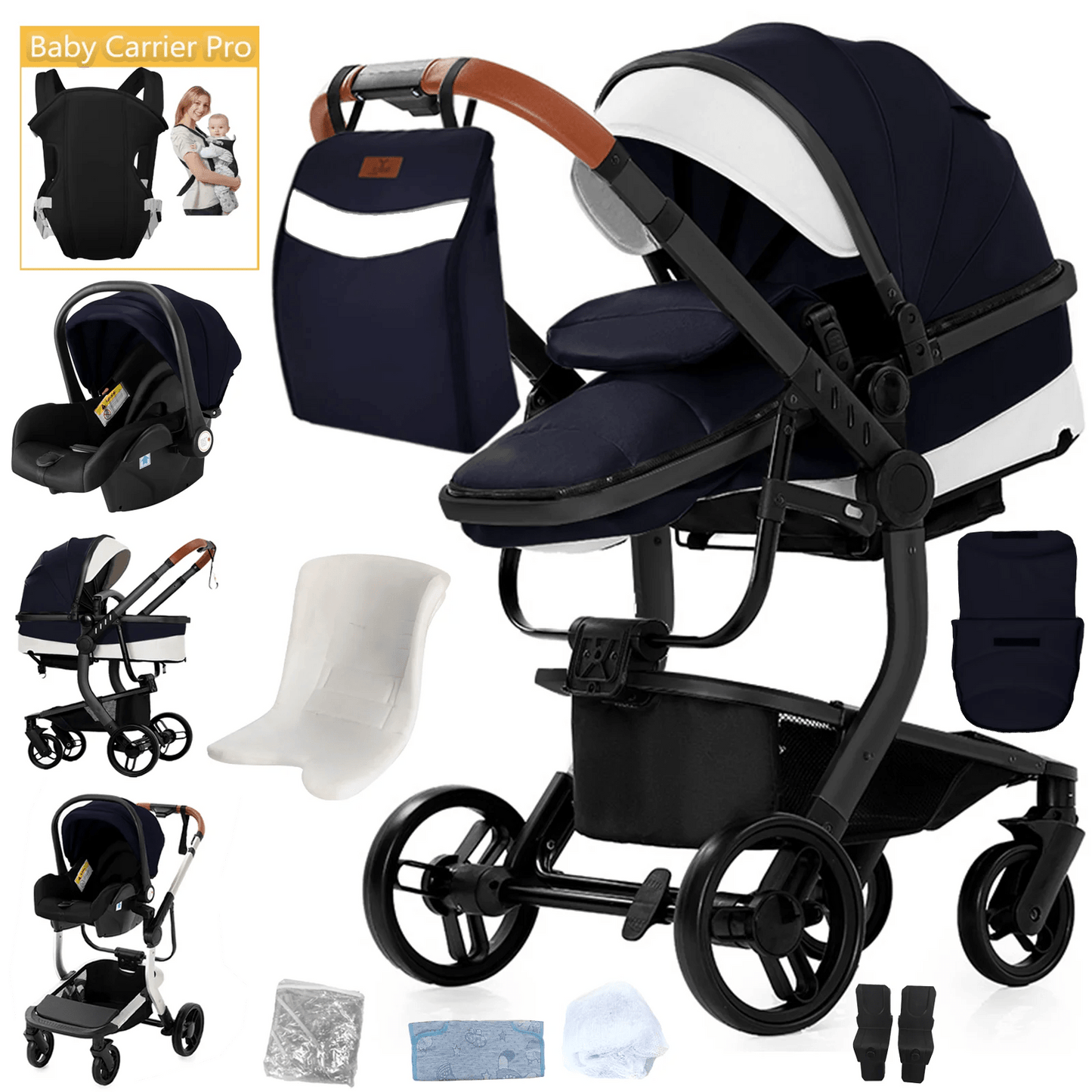 Poussette Bébé 3 en 1 avec Siège Auto - Planète bébé