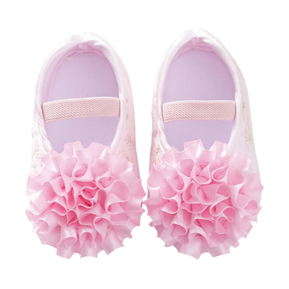 đŁđ Chaussures BaptĂȘme BĂ©bĂ© Fille + Bandeau â Ensemble Dentelle Fleurie â Souples & Respirantes â 0 Ă 12 Moisâą