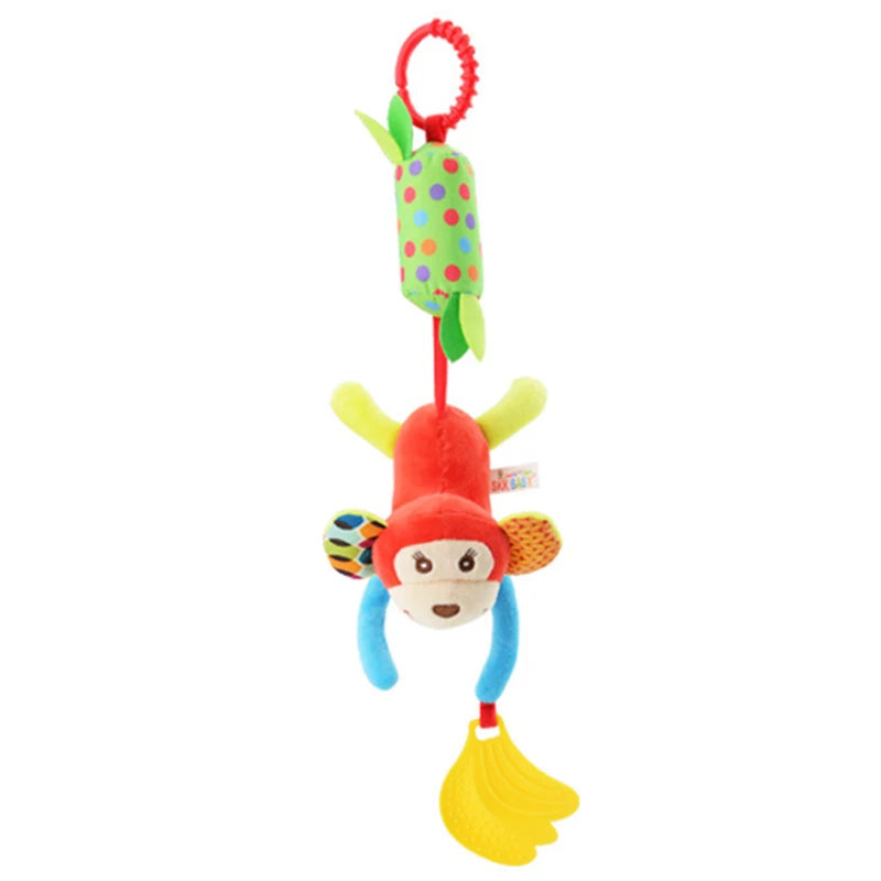 Soft Giraffe Zebra Animal Handbells Rattles Plush Infant Baby Development Handle Toys WIth Teether Baby Toy For Newborn Gifts™