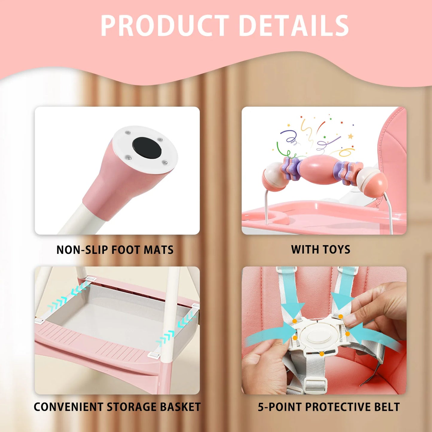 chaise haute évolutive portable double plateau support jouets - Planète bébé