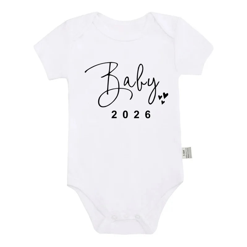 đ¶đ Body BĂ©bĂ© ĂtĂ© â Annonce Grossesse âBaby 2026â â Coton Doux Ă Manches Courtesâą