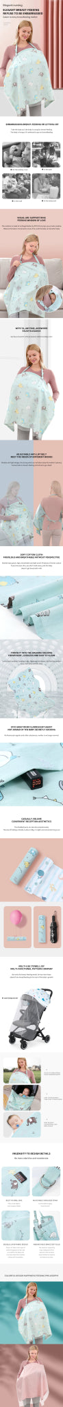 đŒ Cape dâAllaitement dâĂtĂ© â Multifonction â Anti - regards â Tissu Respirant & LĂ©ger â Coton Naturelâą - PlanĂšte bĂ©bĂ©